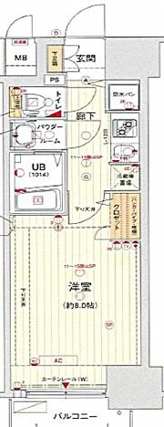 サムティ阿波座BELSIAの間取り画像