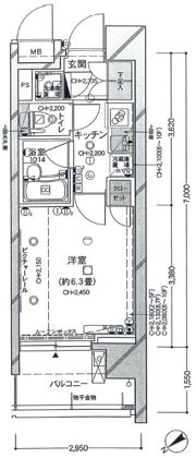 パレステュディオ芝浦Cityの間取り画像
