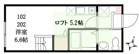 ハーミットクラブハウス三ツ沢南町A棟の間取り画像