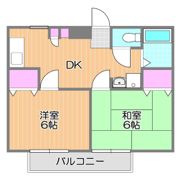 コーポ中井B棟の間取り画像
