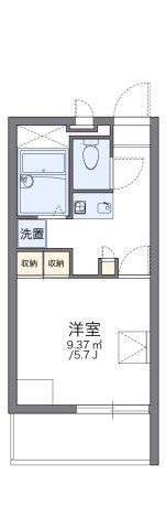 レオパレスアルファヒルズの間取り画像