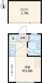 イーリスコート西横浜B棟の間取り画像