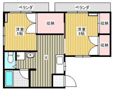 落合テラスハウスの間取り画像