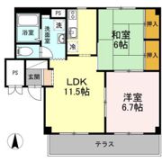 グランデュール高柳 B棟の間取り画像
