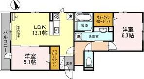 Crea南楠葉の間取り画像