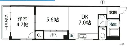 マヤコーポ西棟の間取り画像
