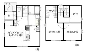 カインド北梅本B棟の間取り画像
