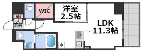 セレニテ堺筋本町リアンの間取り画像