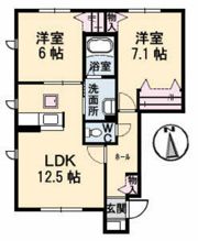 ラ・アンジュ戸坂の間取り画像