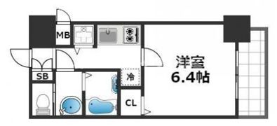 プレサンス難波フィネストの間取り画像