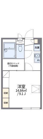 レオパレスメルク中井の間取り画像