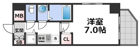 Fortuney北堀江の間取り画像
