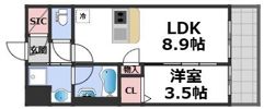 スプランディッド玉造の間取り画像