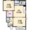 パインデューA棟の間取り画像