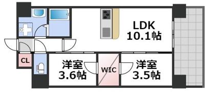 アーバネックス新町Ⅱの間取り画像