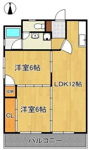 ベルガ三萩野の間取り画像