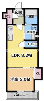 ピレーネ諸口の間取り画像