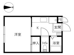 岸野ハイツの間取り画像