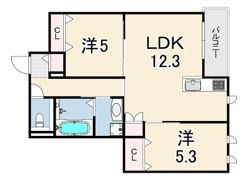 La vita摂津本山の間取り画像