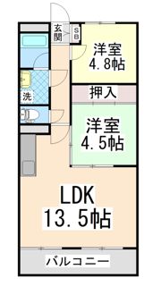芦屋サウスマンションの間取り画像