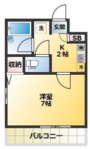 フラットワンの間取り画像
