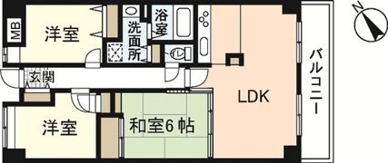 シーブリーズ東原壱番館の間取り画像