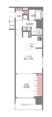 リーガル神戸三宮フラワーロードの間取り画像