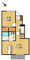 フラワーヒルズ藤の間取り画像