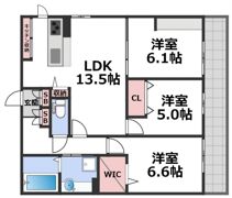 クラシスト東中本の間取り画像
