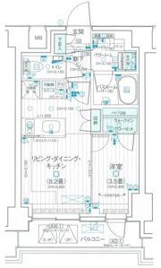 デュオステージ武蔵関の間取り画像
