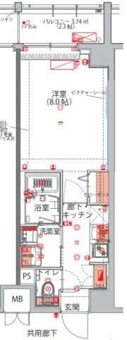 ハーモニーレジデンス新宿御苑 THE EASTの間取り画像