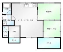 蛭川貸家の間取り画像