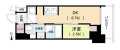 ルネフラッツ松屋町駅前の間取り画像
