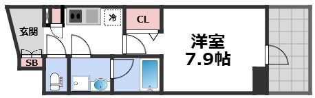 コンフォリア・リヴ天王寺寺田町ソルテラスの間取り画像