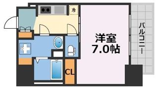 S-RESIDENCE難波大国町Deuxの間取り画像