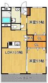 ヒルズ折尾の間取り画像
