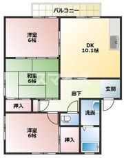 さつま町舟木 3DKの間取り画像