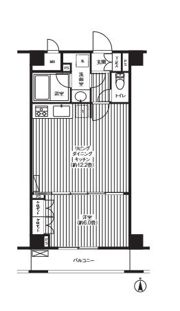 グランハイツ東新宿の間取り画像