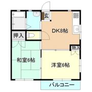 メゾン伊奈東Aの間取り画像