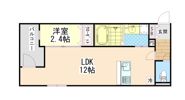 Louis Apartment 豊中蛍池 ウエストの間取り画像