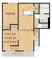 ウエストバレー皆賀の間取り画像