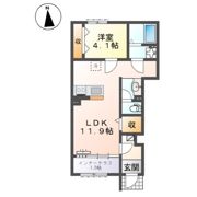 所沢市小手指元町 アパート新築工事の間取り画像