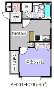 ローズマンション（A-001）の間取り画像