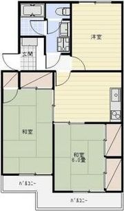 マンションブルースカイの間取り画像