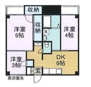 ヴィラナリー水呑1の間取り画像