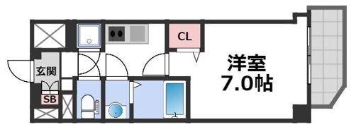 ファーストフィオーレ谷町六丁目フェリシアの間取り画像