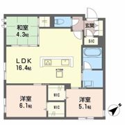 LUCE帯山西 Aの間取り画像