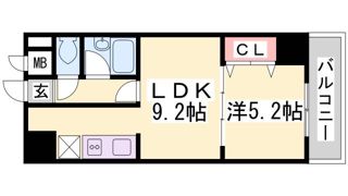 ライオンズマンション三宮第弐の間取り画像