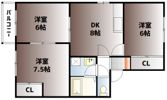 コーポ高木A棟の間取り画像