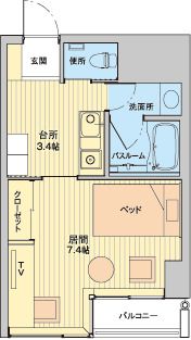 クレエ秋田町の間取り画像